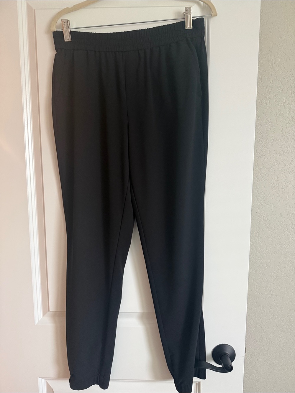 Banana Republic Black Elastic-Waist Jogger Pants